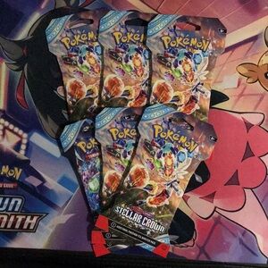 Pokemon Pokémon Stellar Crown x6 Sleeved Booster Pack Bundle
